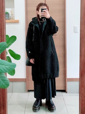 「HELLY HANSEN（ヘリーハンセン）のアイテム（ジャケット/アウター）」を使った、CHBIHAHA(チビ母/低身長コーデ)さん（レディース・148cm）の冬コーディネート