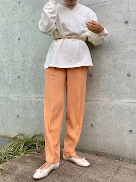 「archives（アルシーヴ）のアイテム（パンツ）」を使った、omameさん（レディース・159cm）の春コーディネート