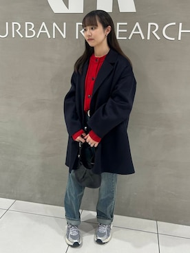 「URBAN RESEARCH DOORS（アーバンリサーチドアーズ）のウールリバーテーラードコート（その他アウター）」を使った、karinさん（レディース・155cm）の秋コーディネート