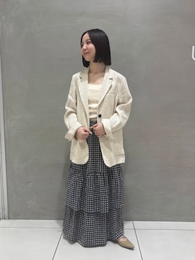 「URBAN RESEARCH（アーバンリサーチ）のアイテム（テーラードジャケット）」を使った、karinさん（レディース・155cm）の春コーディネート