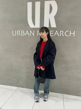 「URBAN RESEARCH DOORS（アーバンリサーチドアーズ）のウールリバーテーラードコート（その他アウター）」を使った、karinさん（レディース・155cm）の秋コーディネート