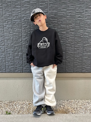 エクストララージキッズ　ダンボール　セットアップ　トレーナー　スウェット XLARGE KIDS（エクストララージキッズ）の「ダンボールニット