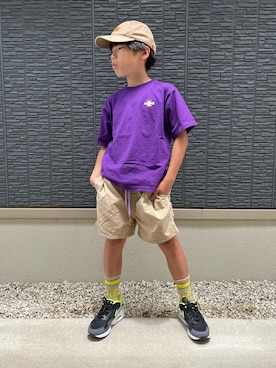 「アイテム（帽子）」を使った、kanaさん（キッズ・132cm）の夏コーディネート