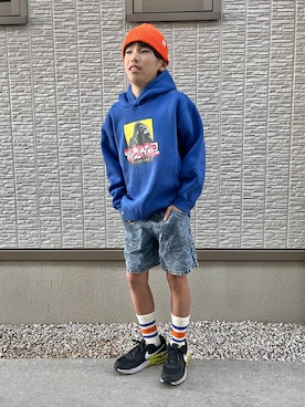 「アイテム（レッグウェア）」を使った、kanaさん（キッズ・142cm）の秋コーディネート