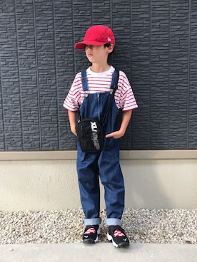 「「kakko」（カッコ）のアイテム」を使った、kanaさん（キッズ・126cm）の夏コーディネート