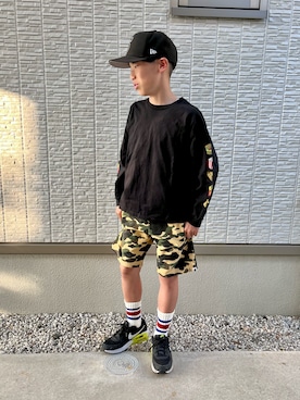 「Supreme （シュプリーム）のアイテム」を使った、kanaさん（キッズ・145cm）の春コーディネート