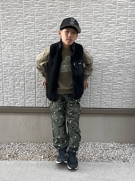 「アイテム（キャップ）」を使った、kanaさん（レディース・161cm）の冬コーディネート