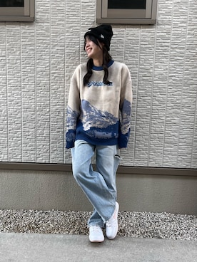 「アイテム（帽子）」を使った、kanaさん（レディース・161cm）の秋コーディネート