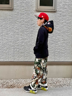 「アイテム（トップス）」を使った、kanaさん（キッズ・142cm）の秋コーディネート