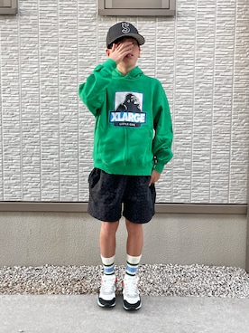 「アイテム（レッグウェア）」を使った、kanaさん（キッズ・142cm）の秋コーディネート