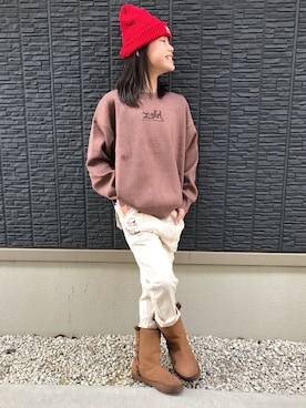 「PEANUTS（ピーナッツ）のアイテム（パンツ）」を使った、kanaさん（キッズ・142cm）の秋コーディネート