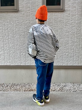 「HUMAN MADE（ヒューマンメード）のアイテム」を使った、kanaさん（キッズ・144cm）の春コーディネート