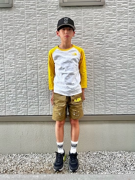 「アイテム（レッグウェア）」を使った、kanaさん（キッズ・142cm）の秋コーディネート