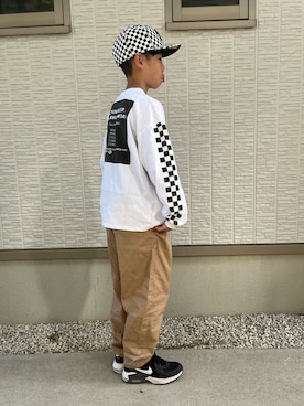 「アイテム（キャップ）」を使った、kanaさん（キッズ・145cm）の春コーディネート