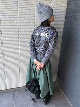 「antiqua」｜「アイテム（ニットキャップ/ビーニー）」を使った、kanaさん（キッズ・142cm）の冬コーディネート
