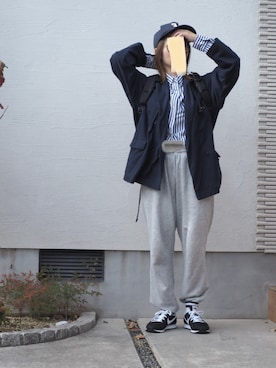 「Graphpaper（グラフペーパー）のアイテム（テーラードジャケット）」を使った、haruaya77さん（レディース・154cm）の秋コーディネート