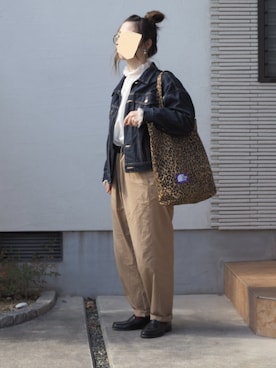 「Graphpaper（グラフペーパー）のアイテム（パンツ）」を使った、haruaya77さん（レディース・154cm）の秋コーディネート