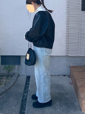 「アイテム（モカシン/デッキシューズ）」を使った、haruaya77さん（レディース・154cm）の秋コーディネート