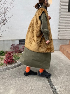 「TIGORA（ティゴラ）のアイテム（ワンピース/ドレス）」を使った、haruaya77さん（レディース・154cm）の冬コーディネート
