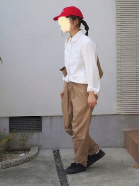 「Graphpaper（グラフペーパー）のアイテム（パンツ）」を使った、haruaya77さん（レディース・154cm）の夏コーディネート