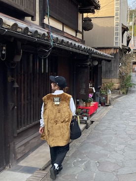 「アイテム（帽子）」を使った、haruaya77さん（レディース・154cm）の春コーディネート