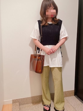 「SpRay PREMIUM（スプレイプレミアム）のアイテム（パンツ）」を使った、CASPERさん（レディース・153cm）の夏コーディネート
