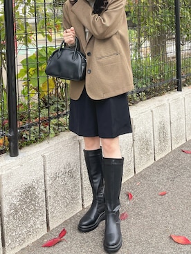 「LOWRYS FARM（ローリーズファーム）のアイテム（ジャケット/アウター、ブラウン系）」を使った、まなみさん（レディース・163cm）の冬コーディネート