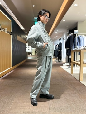 「abahouse」｜「アイテム（ブルゾン）」を使った、k.tsukaharaさん（メンズ・164cm）の冬コーディネート