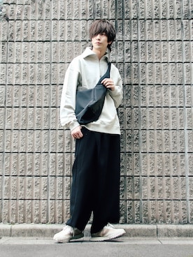 「y/m by MIHO（イムバイミホ）のアイテム」を使った、桜江しゅう さん（メンズ・180cm）の冬コーディネート