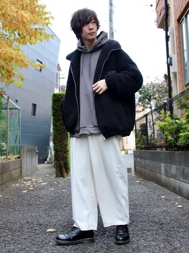 「MinoriTY（マイノリティ）のアイテム（ブルゾン）」を使った、桜江しゅう さん（メンズ・180cm）の冬コーディネート