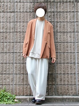 「EN ROUTE（アンルート）のアイテム（トップス）」を使った、桜江しゅう さん（メンズ・180cm）の秋コーディネート