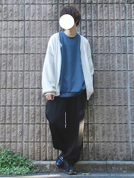 「DOOPZ（ドープス）のカフスイージーパンツ(セットアップ可)（その他パンツ）」を使った、桜江しゅう さん（メンズ・180cm）の秋コーディネート