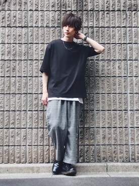 桜江しゅう さん（メンズ・180cm）の夏コーディネート