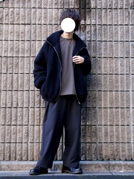 「MinoriTY（マイノリティ）のアイテム（ブルゾン）」を使った、桜江しゅう さん（メンズ・180cm）の冬コーディネート