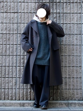 「JUNRED（ジュンレッド）のアイテム（パーカー）」を使った、桜江しゅう さん（メンズ・180cm）の冬コーディネート