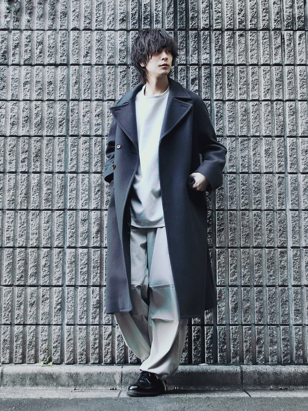 ジャケット・アウター LIDNM Super140s OFFICER COAT CHARCOAL LIDNM（リドム）の「Super140s OFFICER COAT（チェスターコート