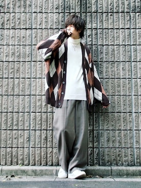 「LIDNM（リドム）のアイテム」を使った、桜江しゅう さん（メンズ・180cm）の秋コーディネート