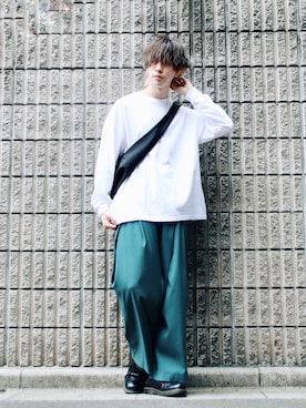 「y/m by MIHO（イムバイミホ）のアイテム」を使った、桜江しゅう さん（メンズ・180cm）の春コーディネート
