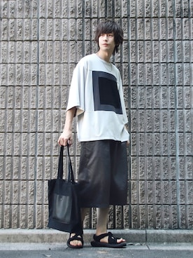 「teva」｜「アイテム（トートバッグ）」を使った、桜江しゅう さん（メンズ・180cm）の夏コーディネート