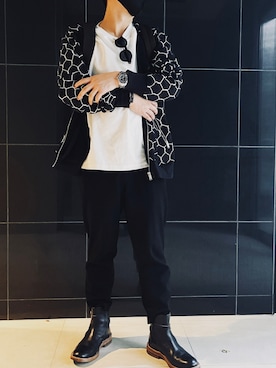 「NEIL BARRETT（ニールバレット）のアイテム」を使った、ジンさん（メンズ・166cm）の秋コーディネート