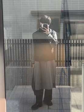 「Uiscel（ユイセル）のアイテム」を使った、Kosuke Iwasakiさん（メンズ・184cm）の冬コーディネート