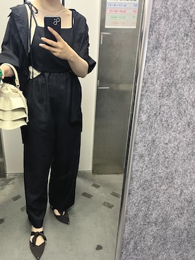 「BLACK BY MOUSSY（ブラックバイマウジー）のアイテム（オールインワン・サロペット）」を使った、pennnennさん（レディース・165cm）の夏コーディネート