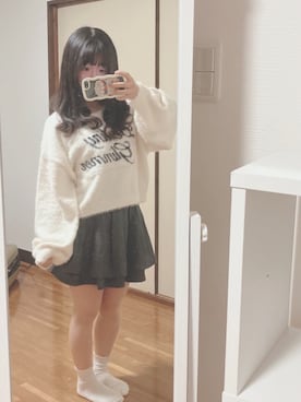 「アイテム（ニット/セーター）」を使った、mnさん（レディース・145cm）の冬コーディネート