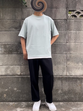 「WYM LIDNM（ウィム バイ リドム）のアイテム（スラックス）」を使った、mos【モス】さん（メンズ・170cm）の夏コーディネート