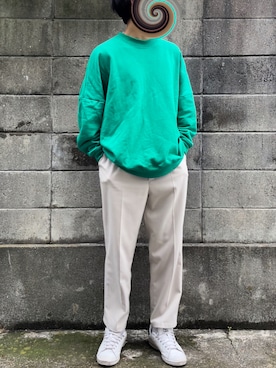 「トレンドファッション」｜「アイテム（スウェット）」を使った、mos【モス】さん（メンズ・170cm）の春コーディネート