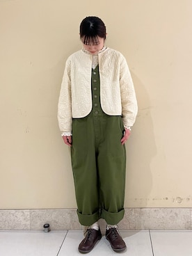 「サマンサモスモス」｜「アイテム（オールインワン・サロペット）」を使った、はなさん（レディース・159cm）の冬コーディネート
