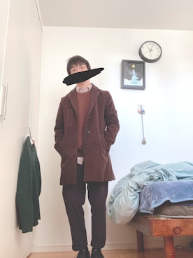 「LAKOLE（ラコレ）のアイテム（ソックス/靴下）」を使った、ゆきさん（メンズ・163cm）の冬コーディネート