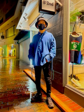 「B2nd」｜「アイテム（デニムジャケット）」を使った、TAKAGIさん（メンズ・172cm）の春コーディネート