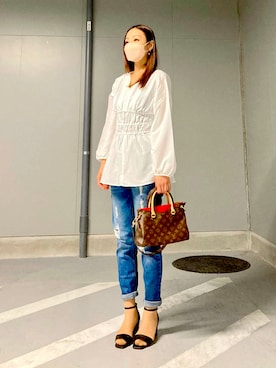 「M.deux（エムドゥ）のアイテム」を使った、aiさん（レディース・161cm）の春コーディネート