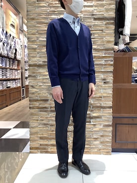 「アイテム（ビジネスシャツ）」を使った、BRICK HOUSE by Tokyo Shirts 岡山イオンモール店さん（メンズ・170cm）の冬コーディネート